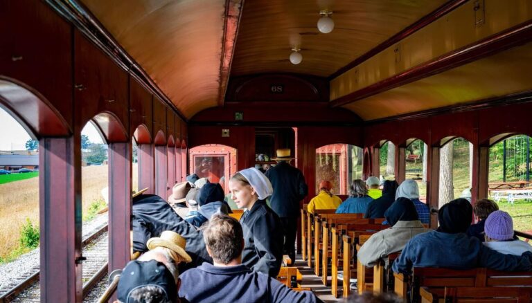 why amish ride the train blog